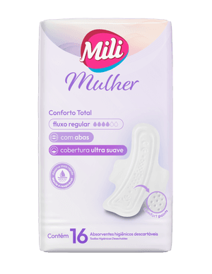 Produto Absorvente mulher conforto total com abas 16 unidades mili foto 1