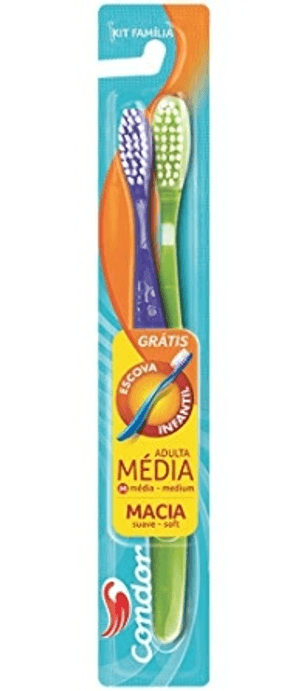 Produto Escova dental condor leve 1 adulto media ganhe 1 infantil macia foto 1