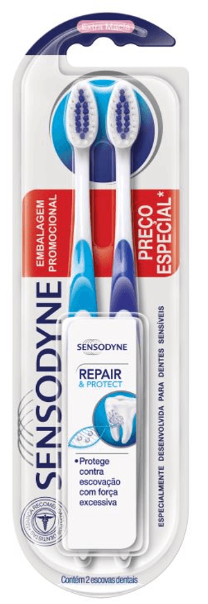 Produto Escova dental sensodyne repair protect com 2 unidades foto 1