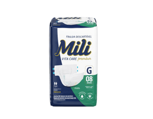 Produto Fralda descartavel para incontinencia mili vita care g com 8 unidades foto 1
