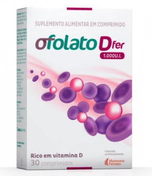 Produto Ofolato d fer 1000ui caixa com 30 comprimidos foto 1