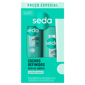 Produto Kit shampoo 300ml + condicionador 190ml nutri-oil complex 3% óleo de coco, elastina e pró-vitamina b5 seda cachos definidos preço especial foto 1