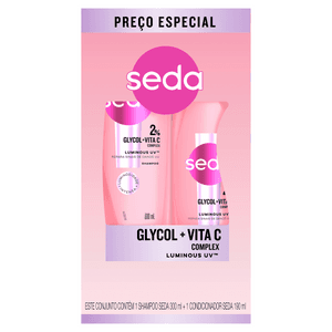 Produto Kit shampoo 300ml + condicionador 190ml seda luminous uv foto 1
